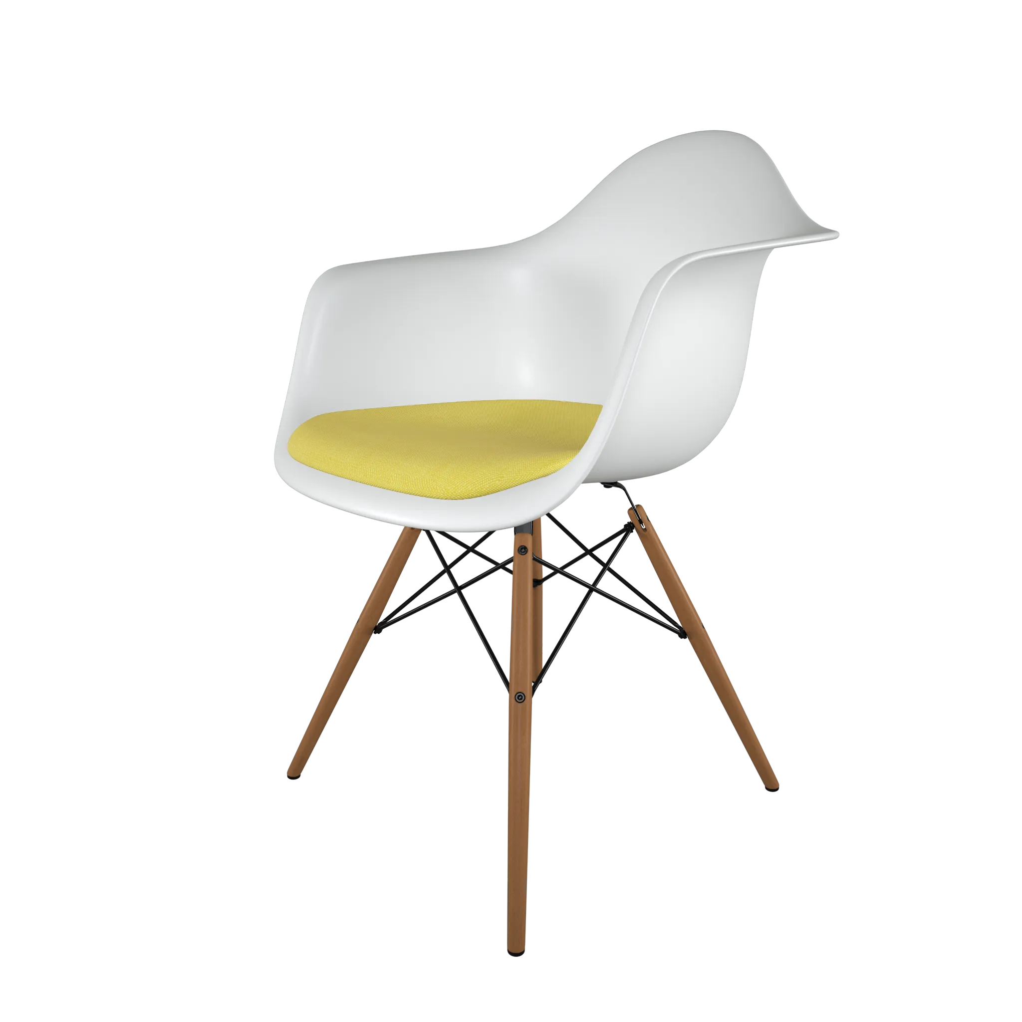 Mid-Century Casual Dining Chair White