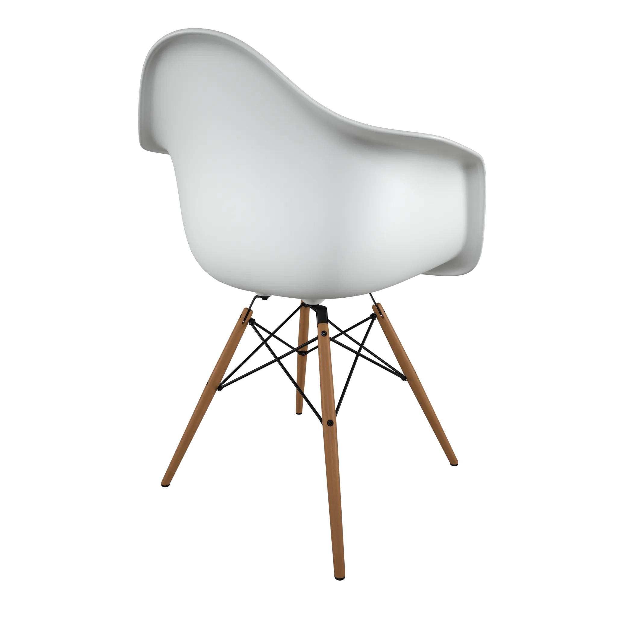 Mid-Century Casual Dining Chair White