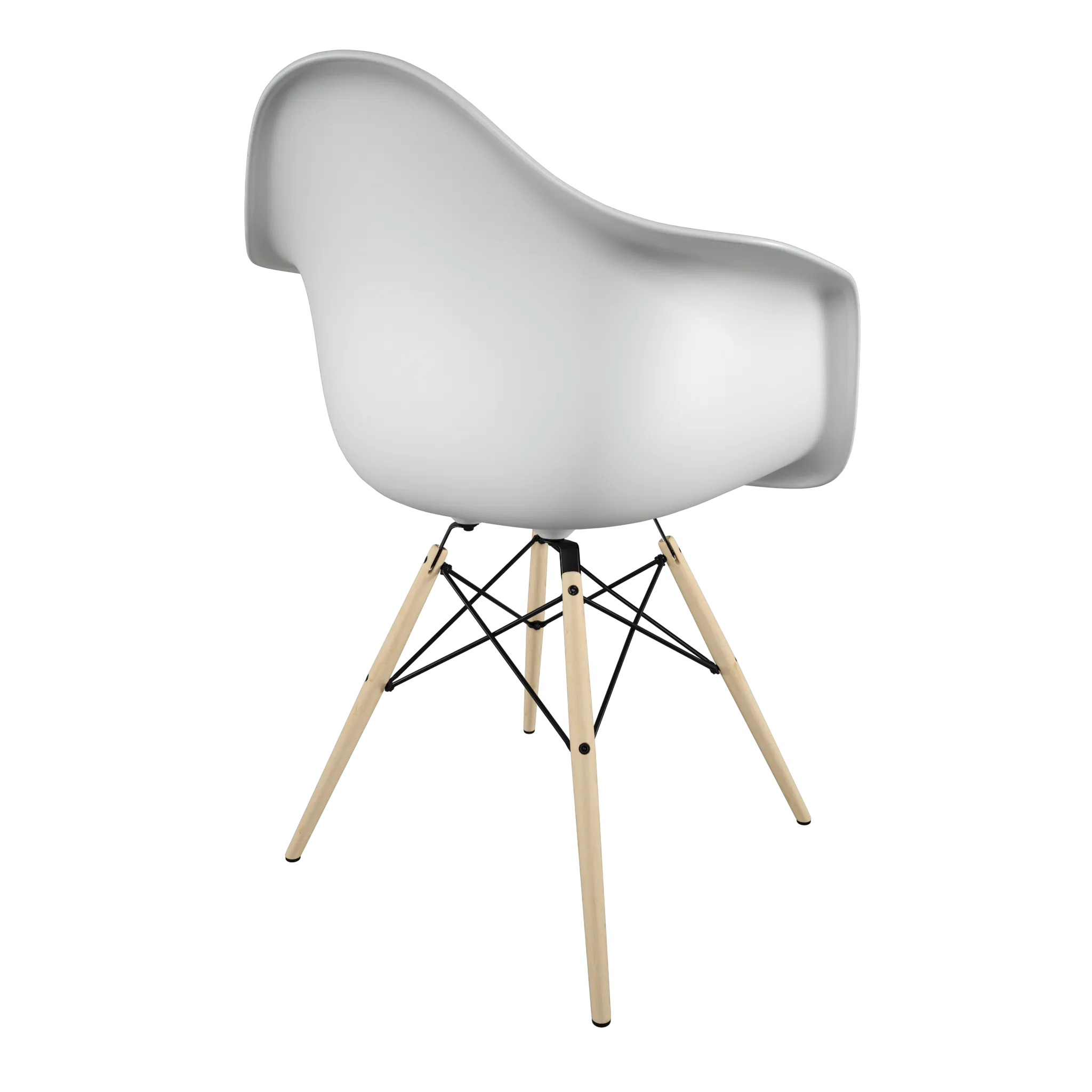 Mid-Century Casual Dining Chair White