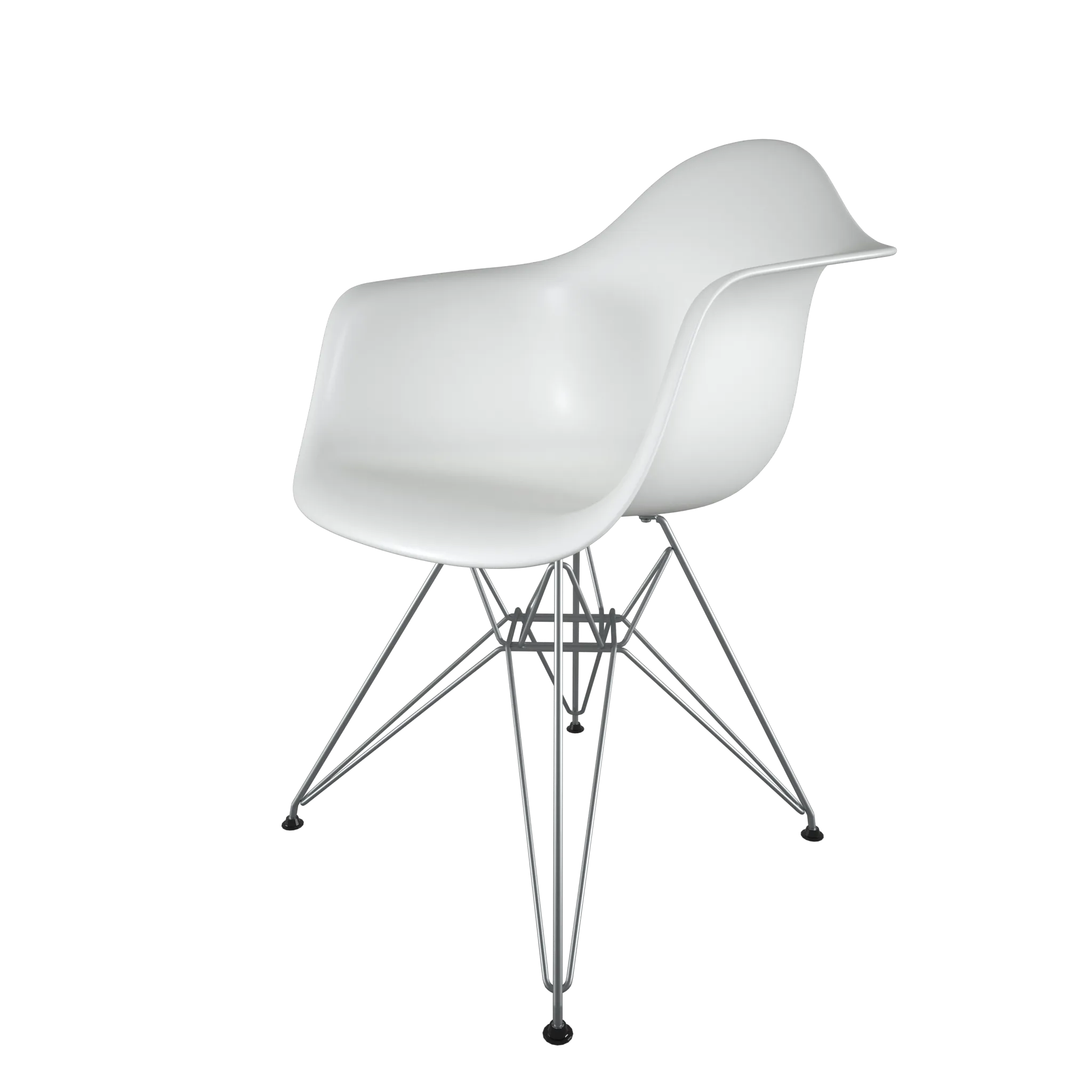 Mid-Century Casual Dining Chair White