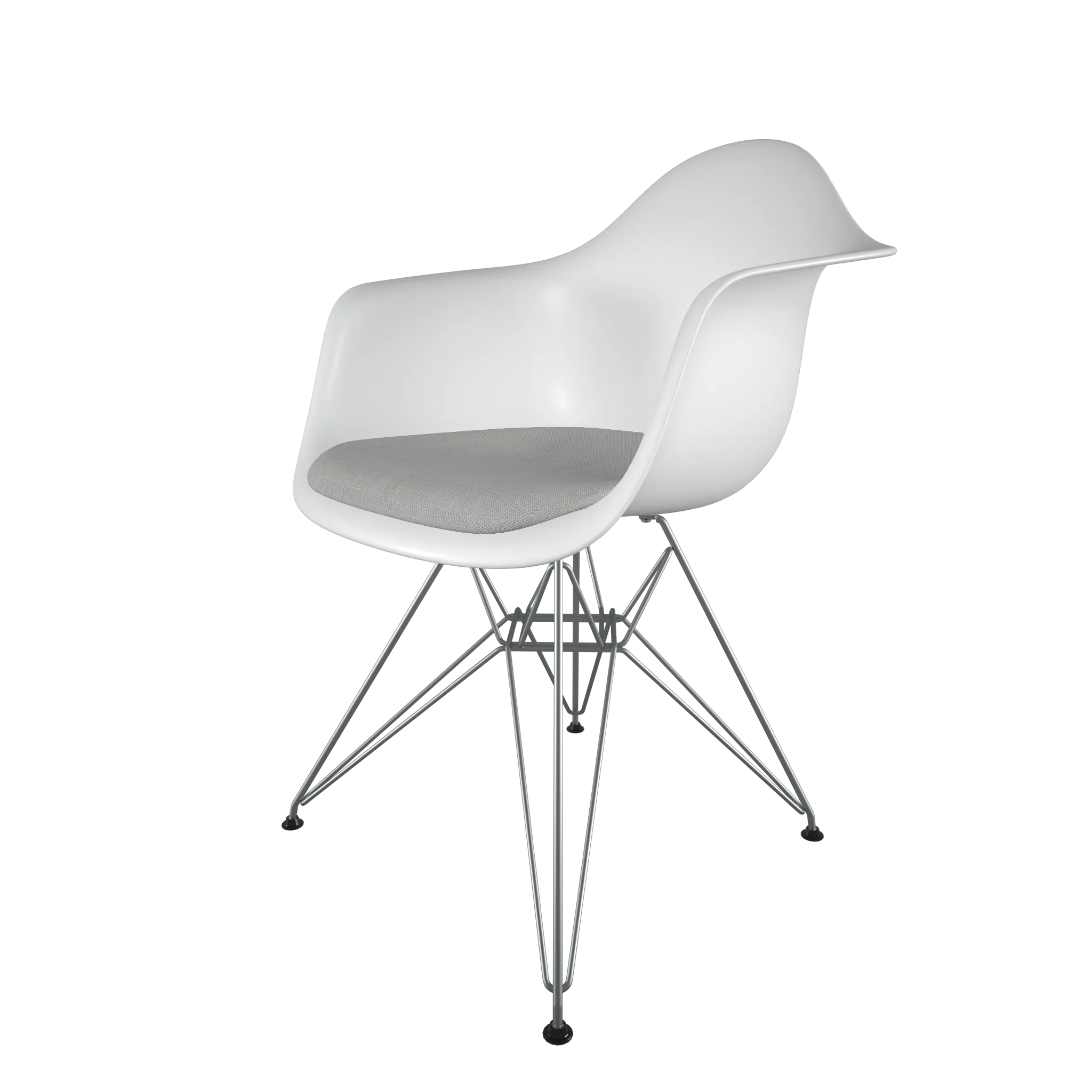Mid-Century Casual Dining Chair White