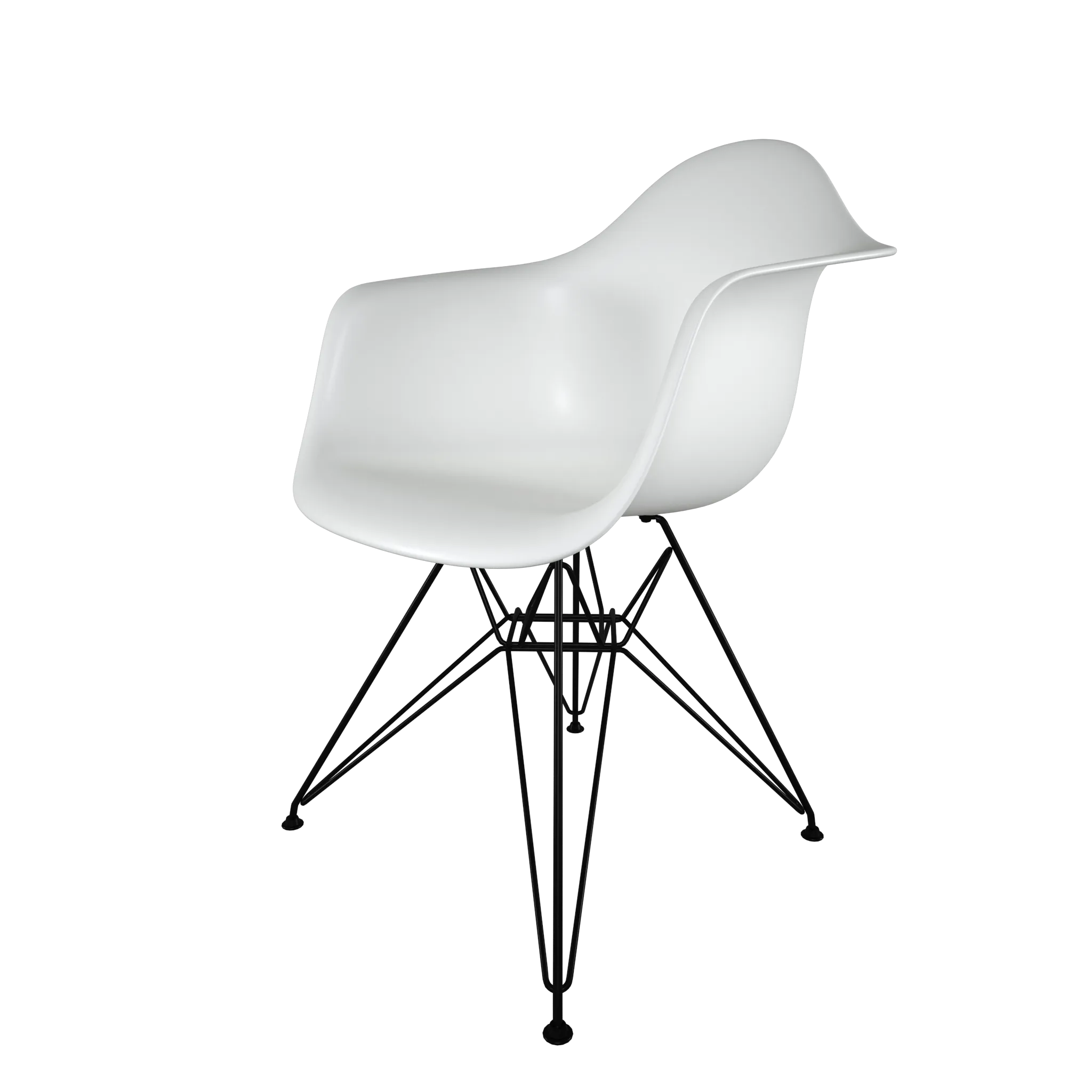 Mid-Century Casual Dining Chair White