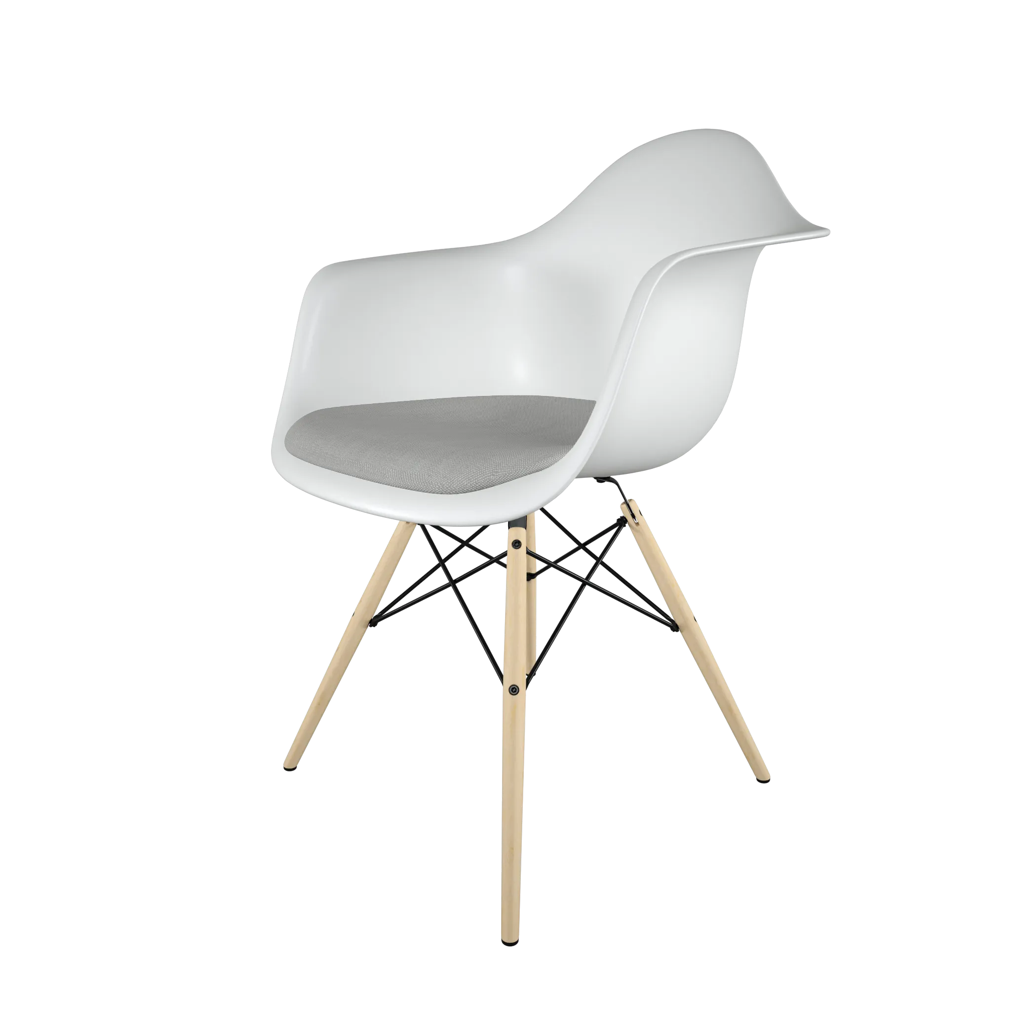 Mid-Century Casual Dining Chair White