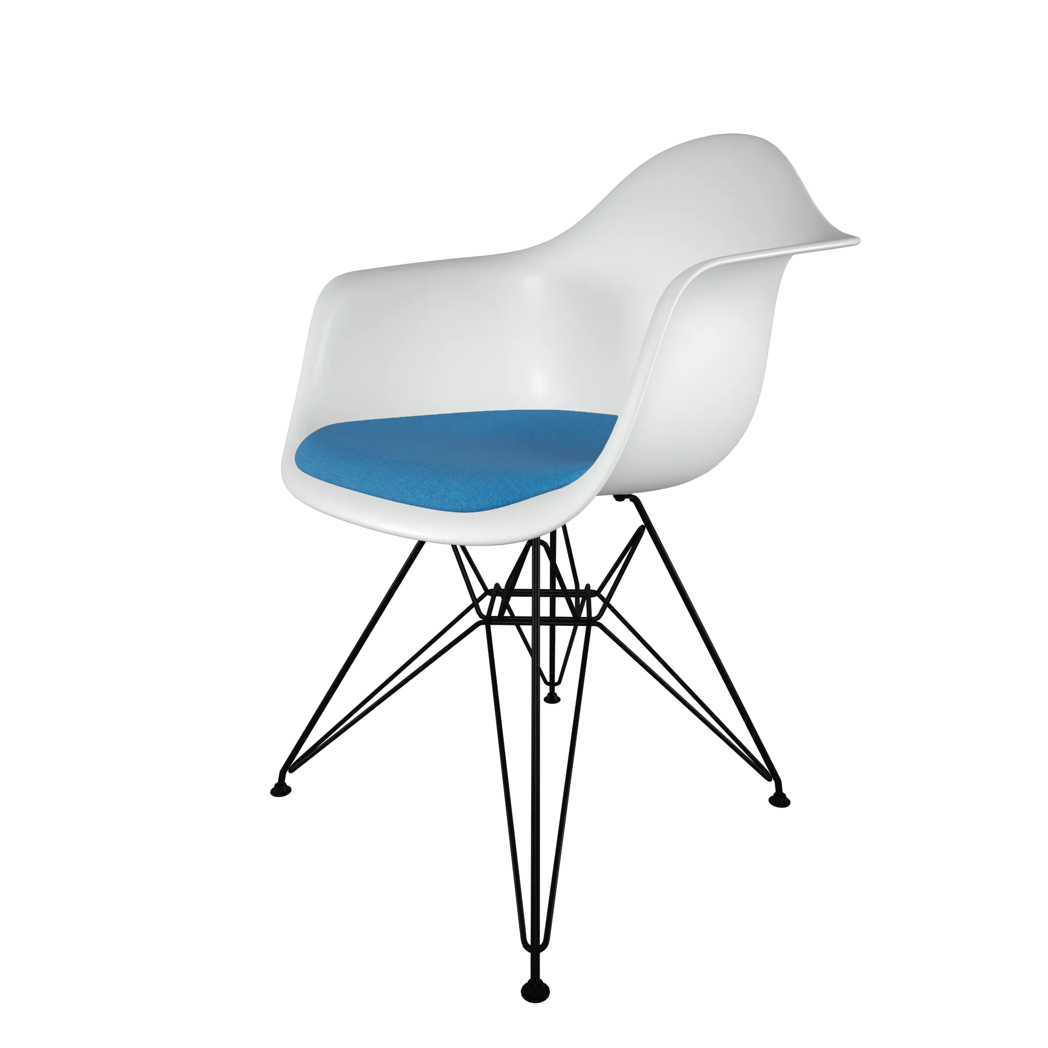 Mid-Century Casual Dining Chair White