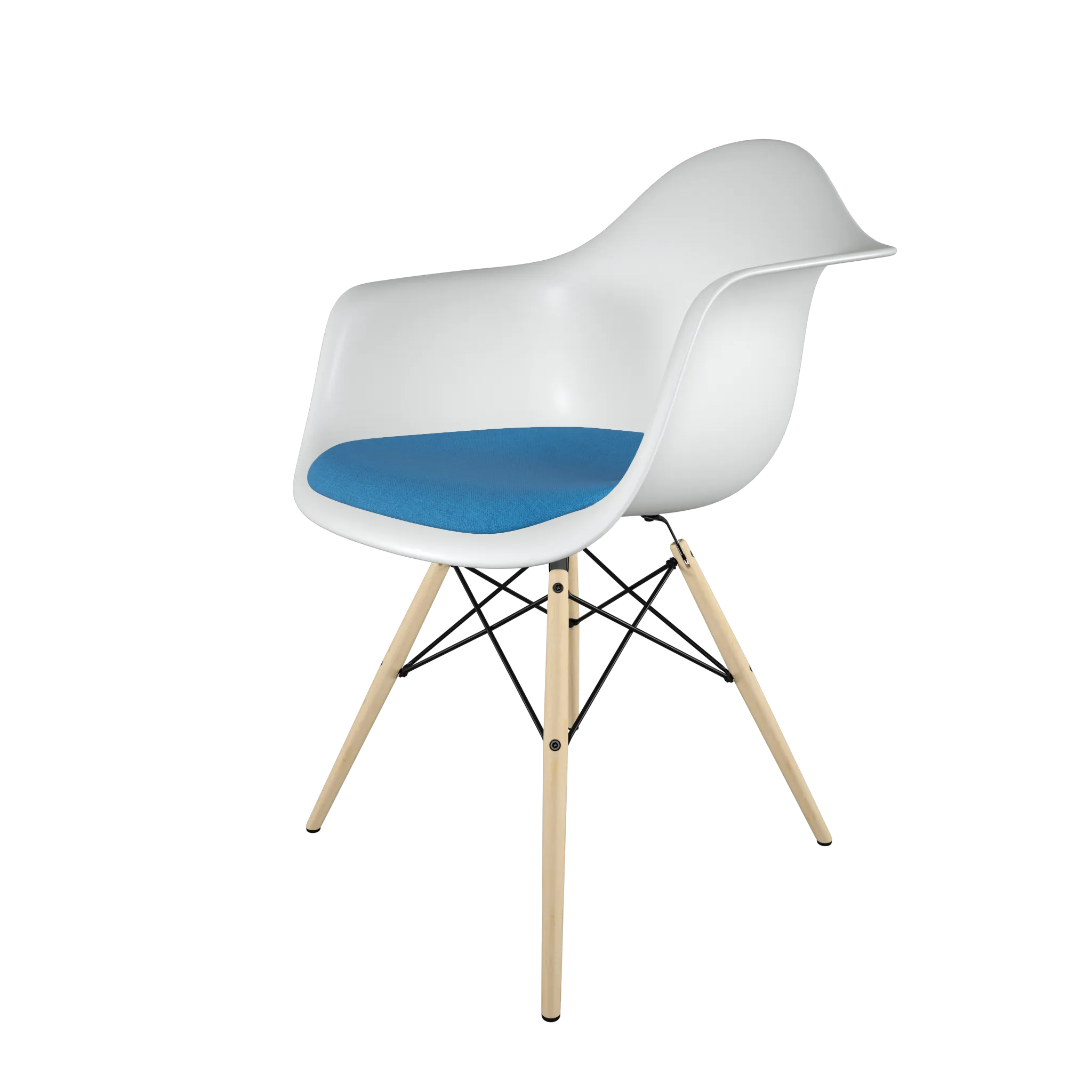 Mid-Century Casual Dining Chair White