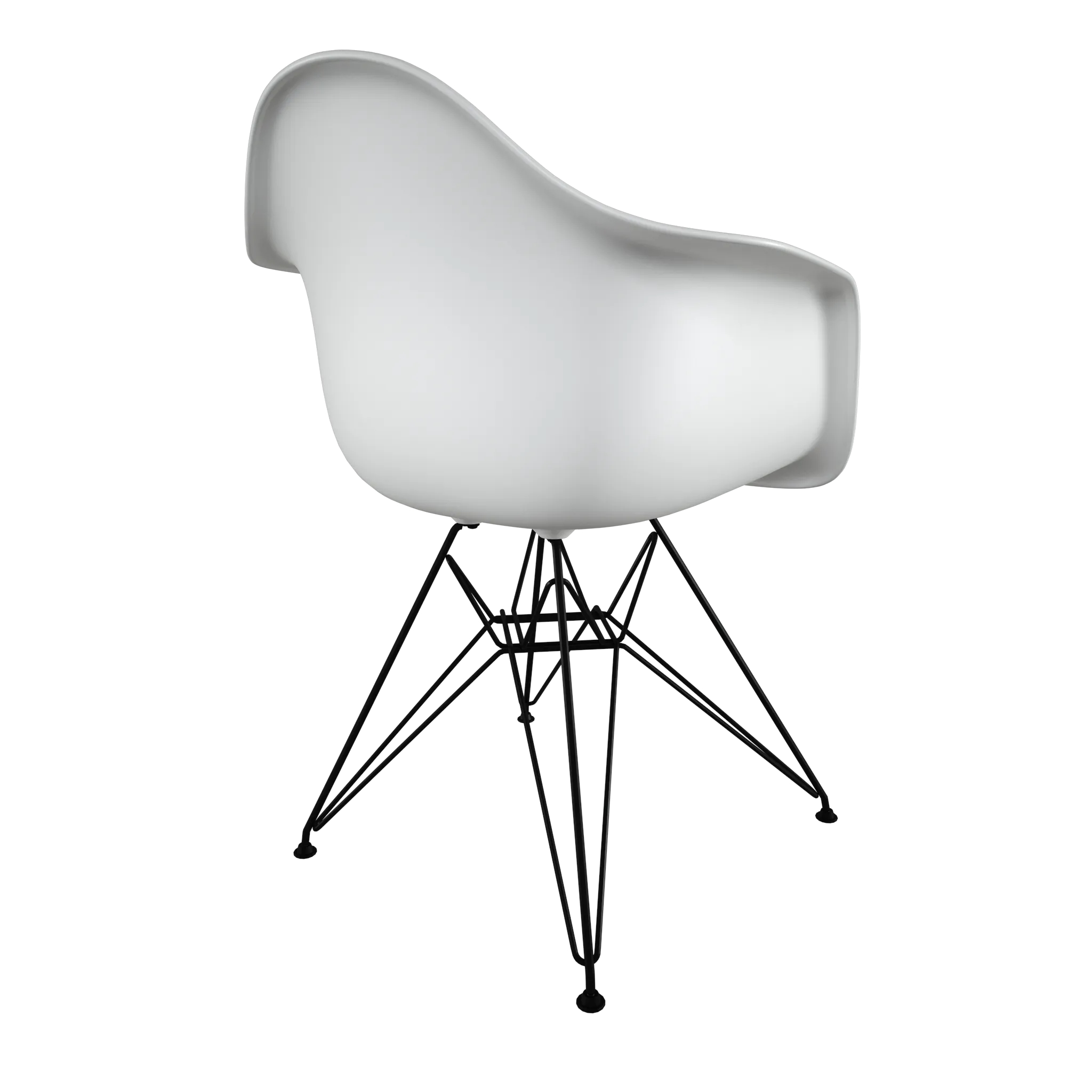 Mid-Century Casual Dining Chair White