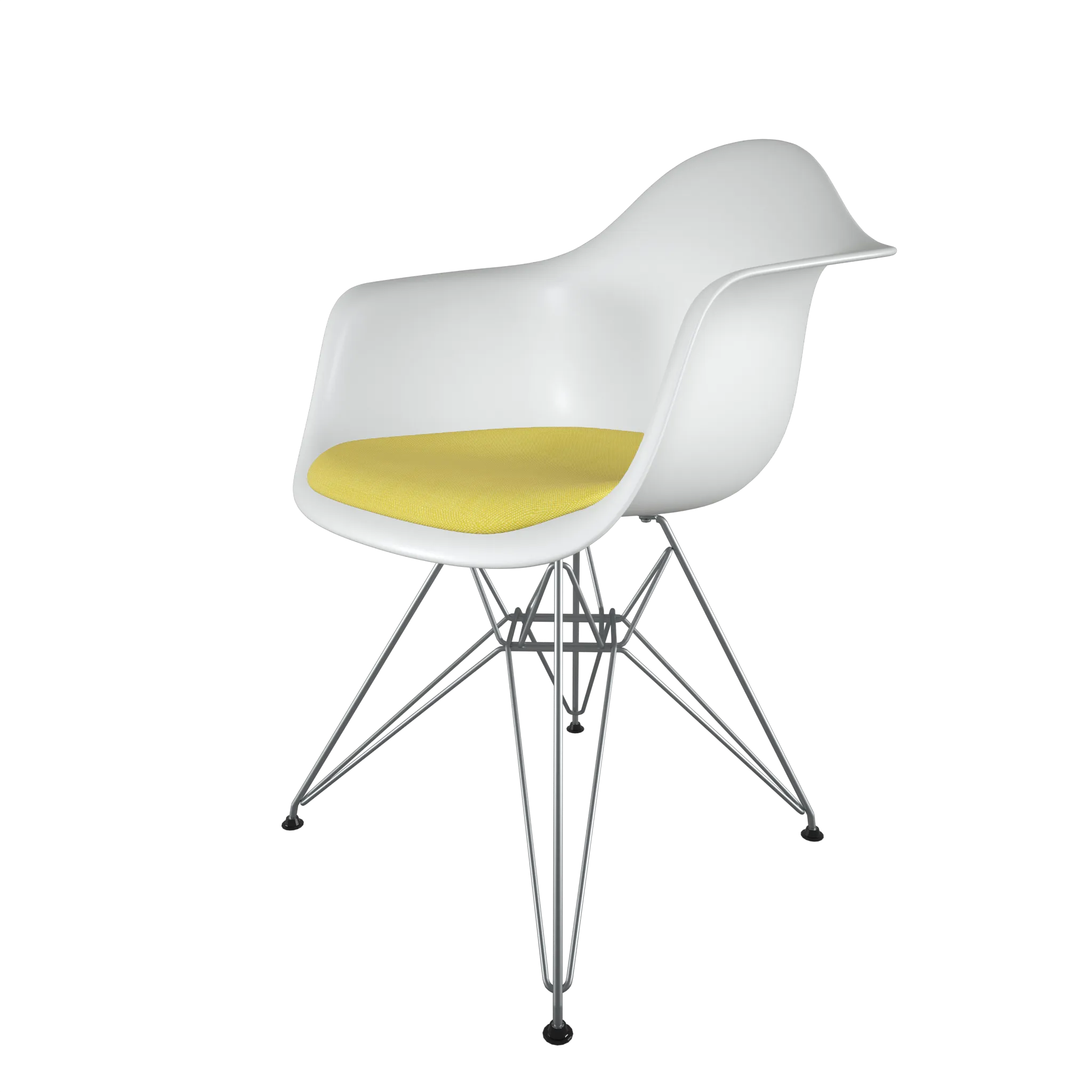Mid-Century Casual Dining Chair White