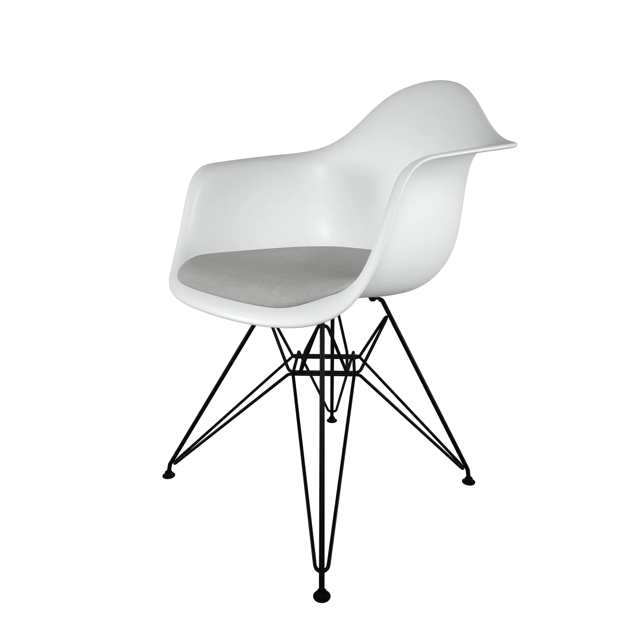 Mid-Century Casual Dining Chair White