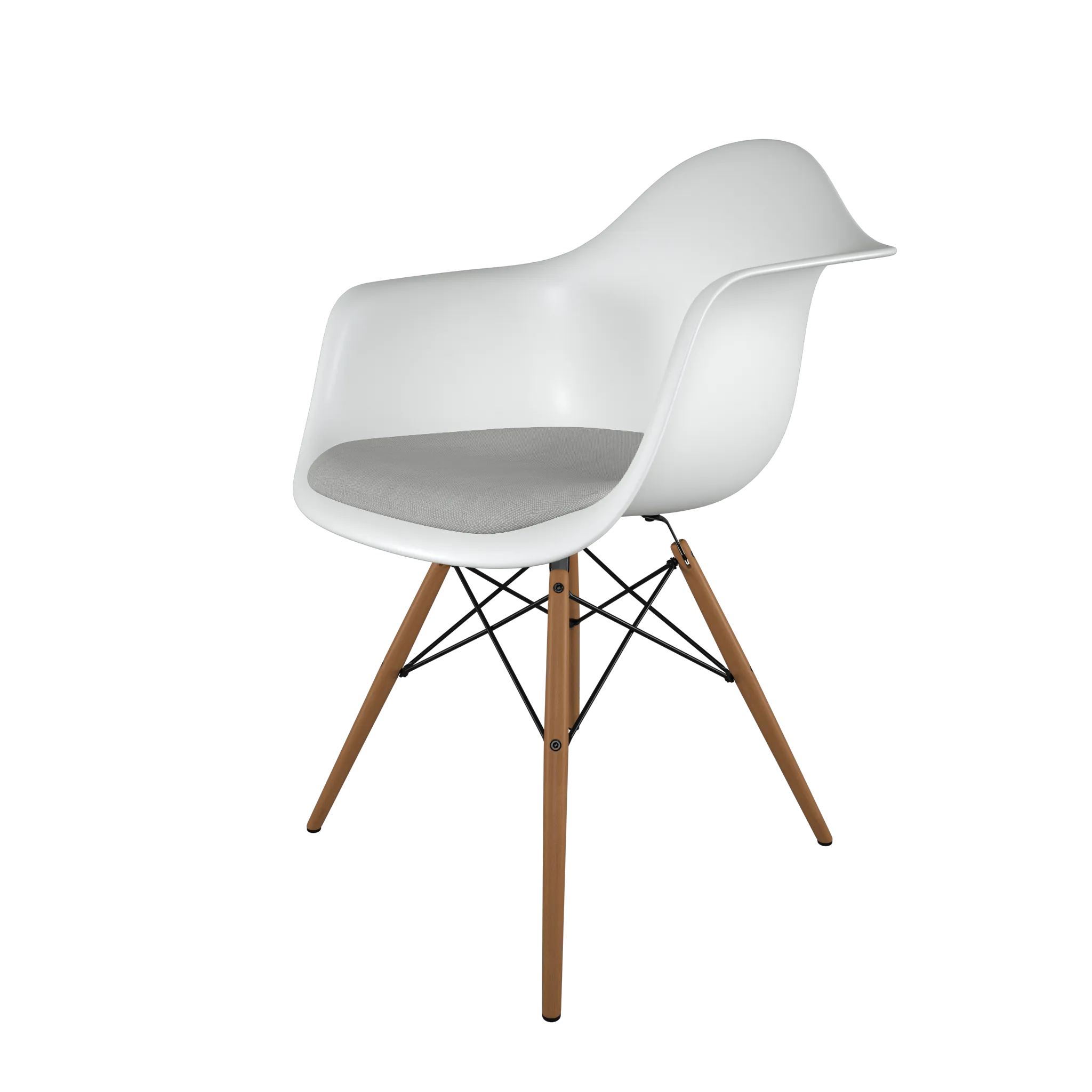 Mid-Century Casual Dining Chair White
