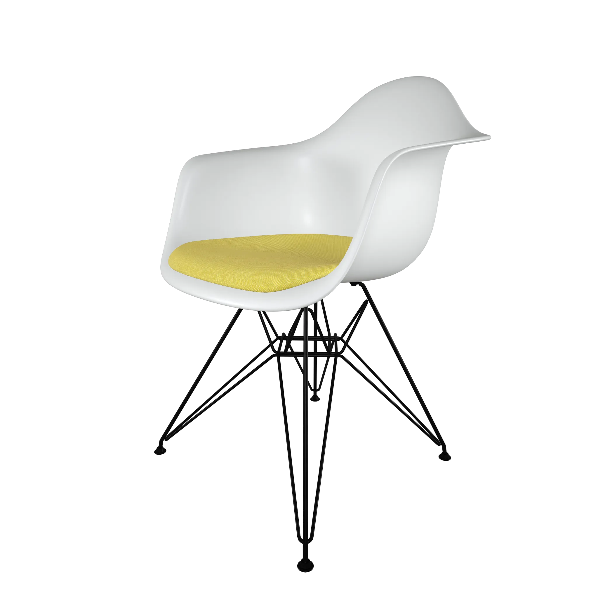 Mid-Century Casual Dining Chair White