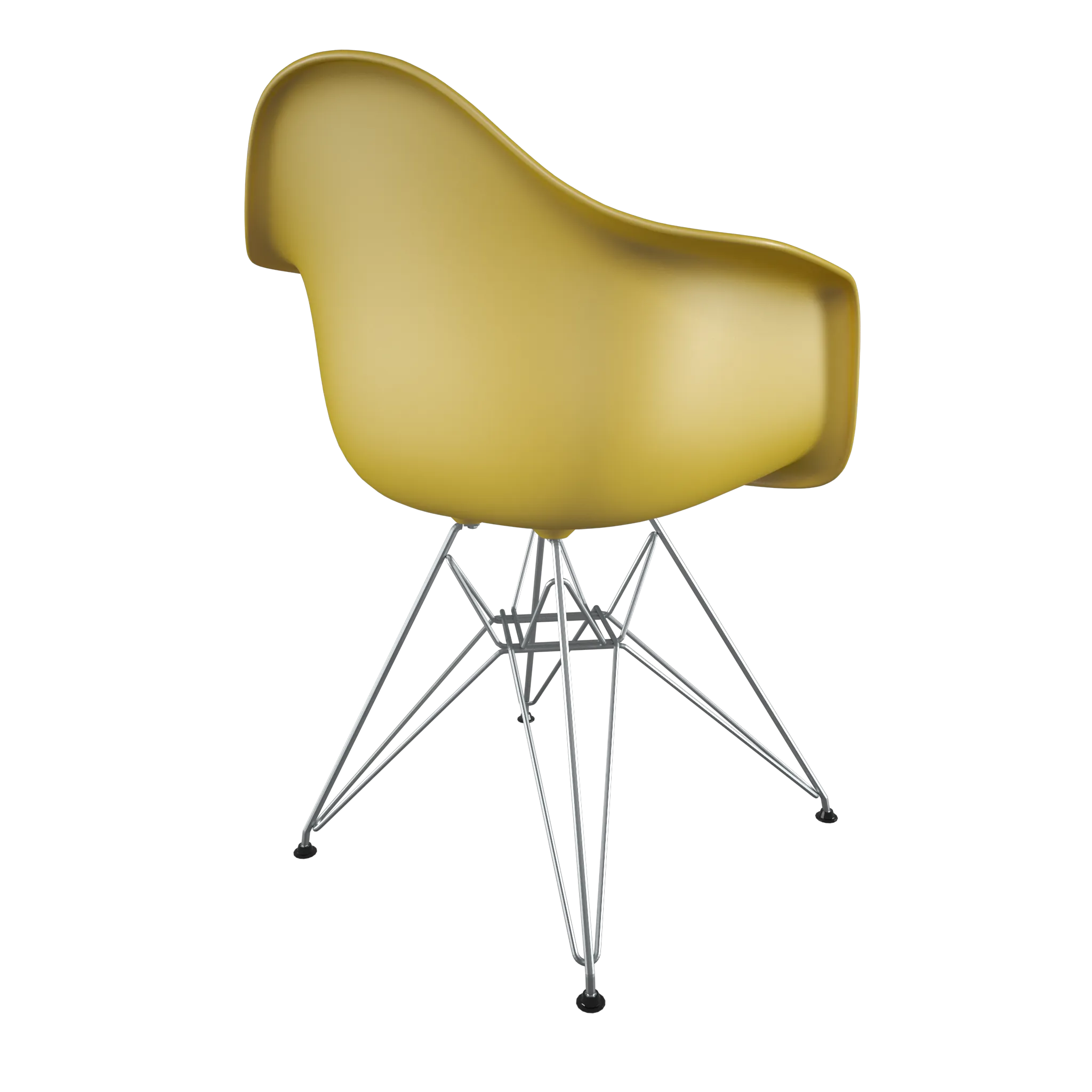 Mid-Century Casual Dining Chair Yellow
