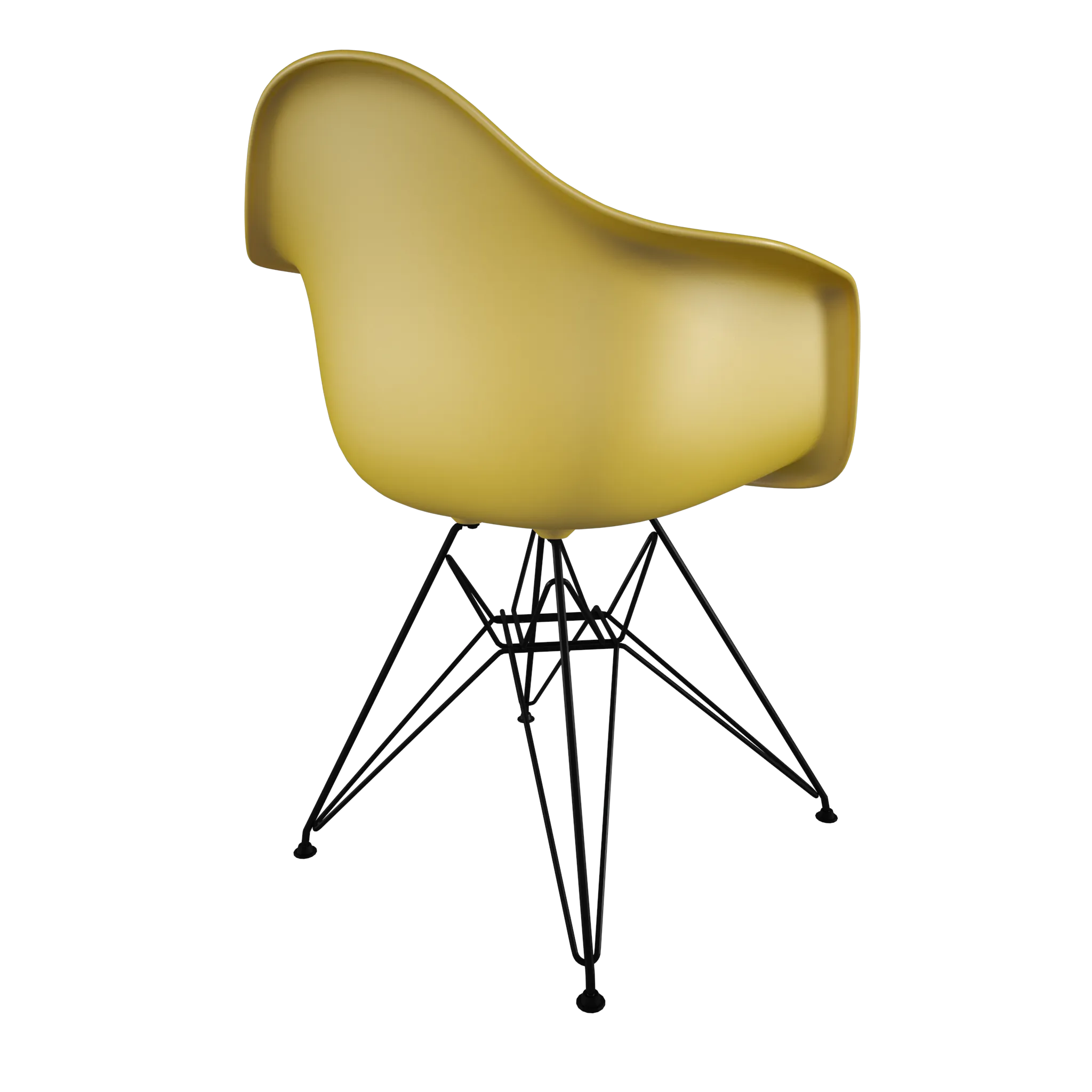 Mid-Century Casual Dining Chair Yellow