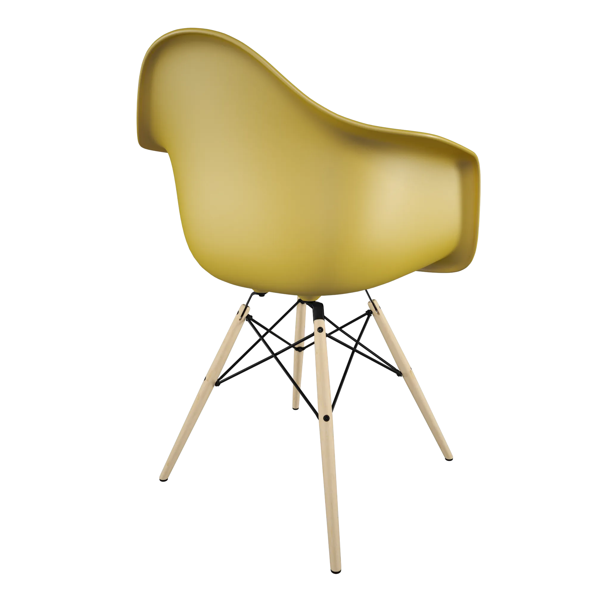 Mid-Century Casual Dining Chair Yellow