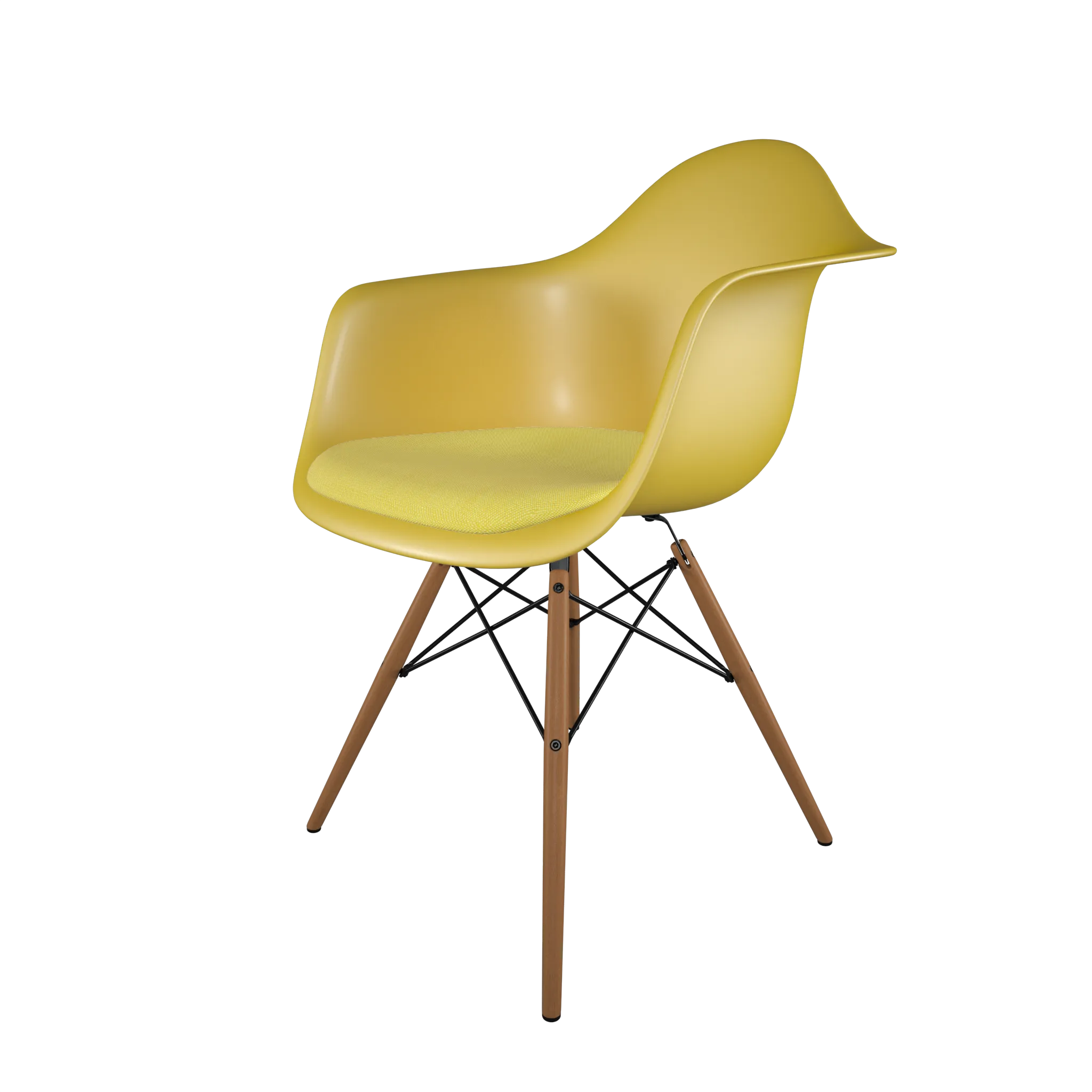 Mid-Century Casual Dining Chair Yellow
