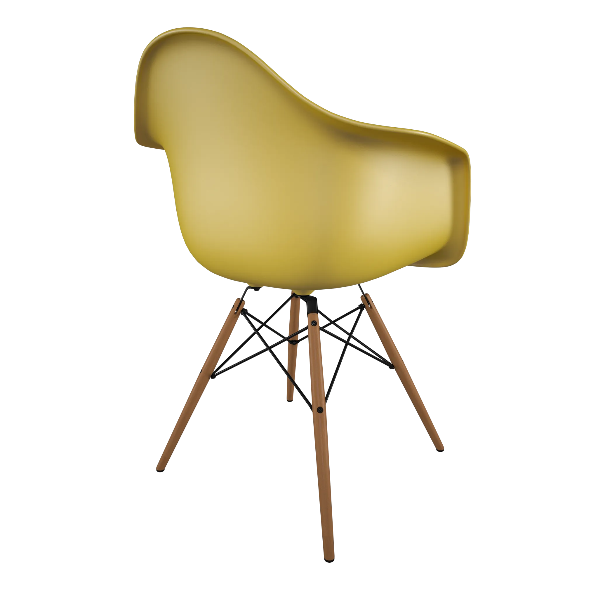 Mid-Century Casual Dining Chair Yellow
