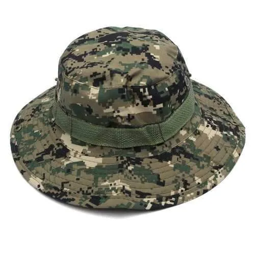 Military Boonie Hat Camo Cover Wide Brim Camouflage Camping Hunting Cap