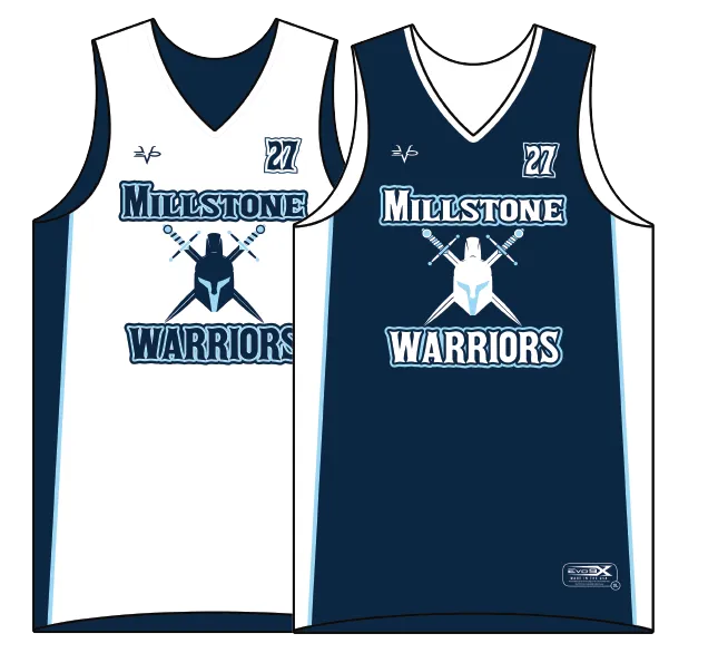 MILLSTONE WARRIORS Alternate Reversible Basketball Jersey