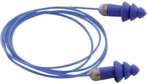 Moldex Rockets Reusable Earplugs, TPE, Blue, Metal Detectable with Cord, 6415