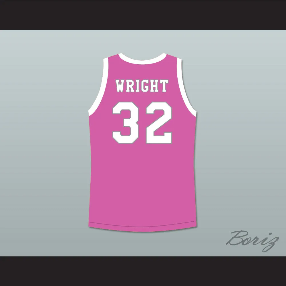 Monica Wright 32 Crenshaw High School Pink Basketball Jersey