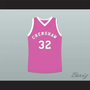 Monica Wright 32 Crenshaw High School Pink Basketball Jersey