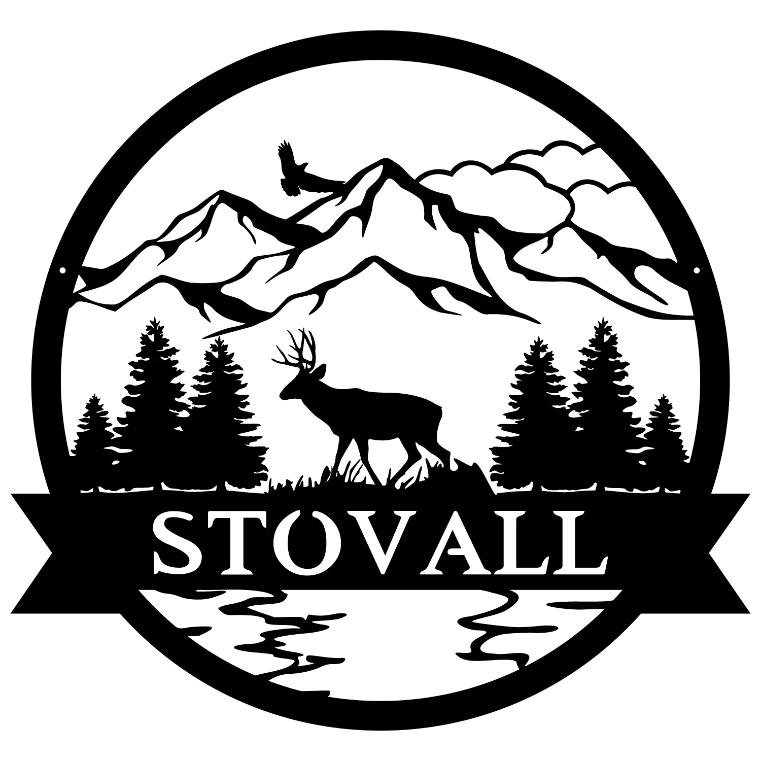 MULE DEER OUTDOOR MONOGRAM