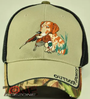 NEW! HUNTER PHEASANT DOG OUTDOOR HUNTING CAP HAT TAN