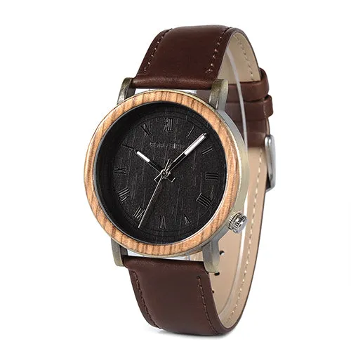 Newest Wooden Metal Watch for Men Brand Design