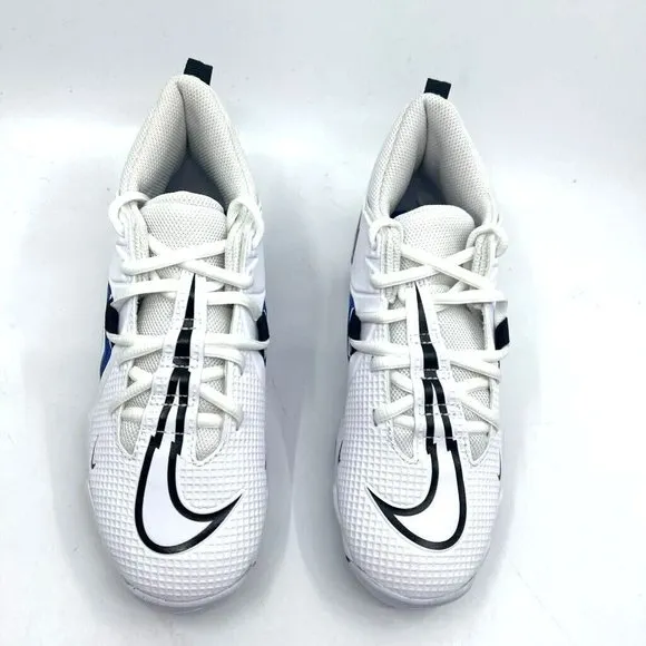 Nike Boys Alpha Menace 3 Shark Sneaker Athletic White Football Cleats 3.5 New