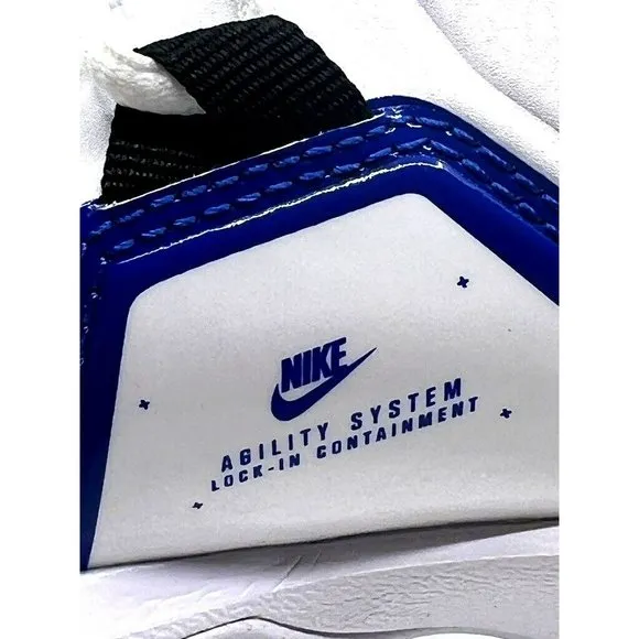 Nike Boys Alpha Menace 3 Shark Sneaker Athletic White Football Cleats 3.5 New