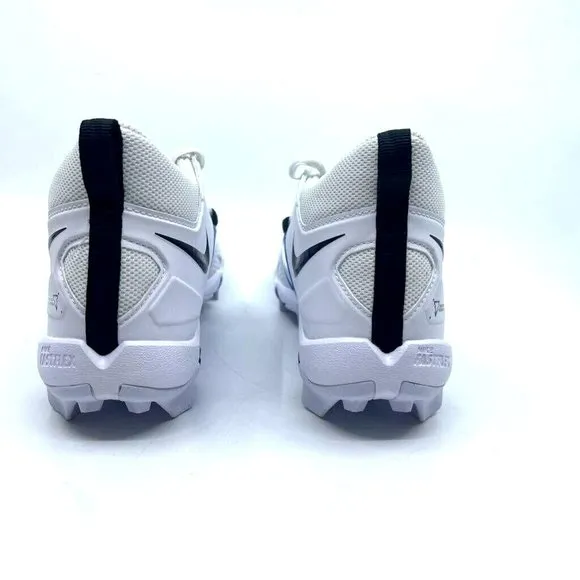 Nike Boys Alpha Menace 3 Shark Sneaker Athletic White Football Cleats 3.5 New