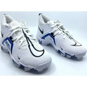 Nike Boys Alpha Menace 3 Shark Sneaker Athletic White Football Cleats 3.5 New