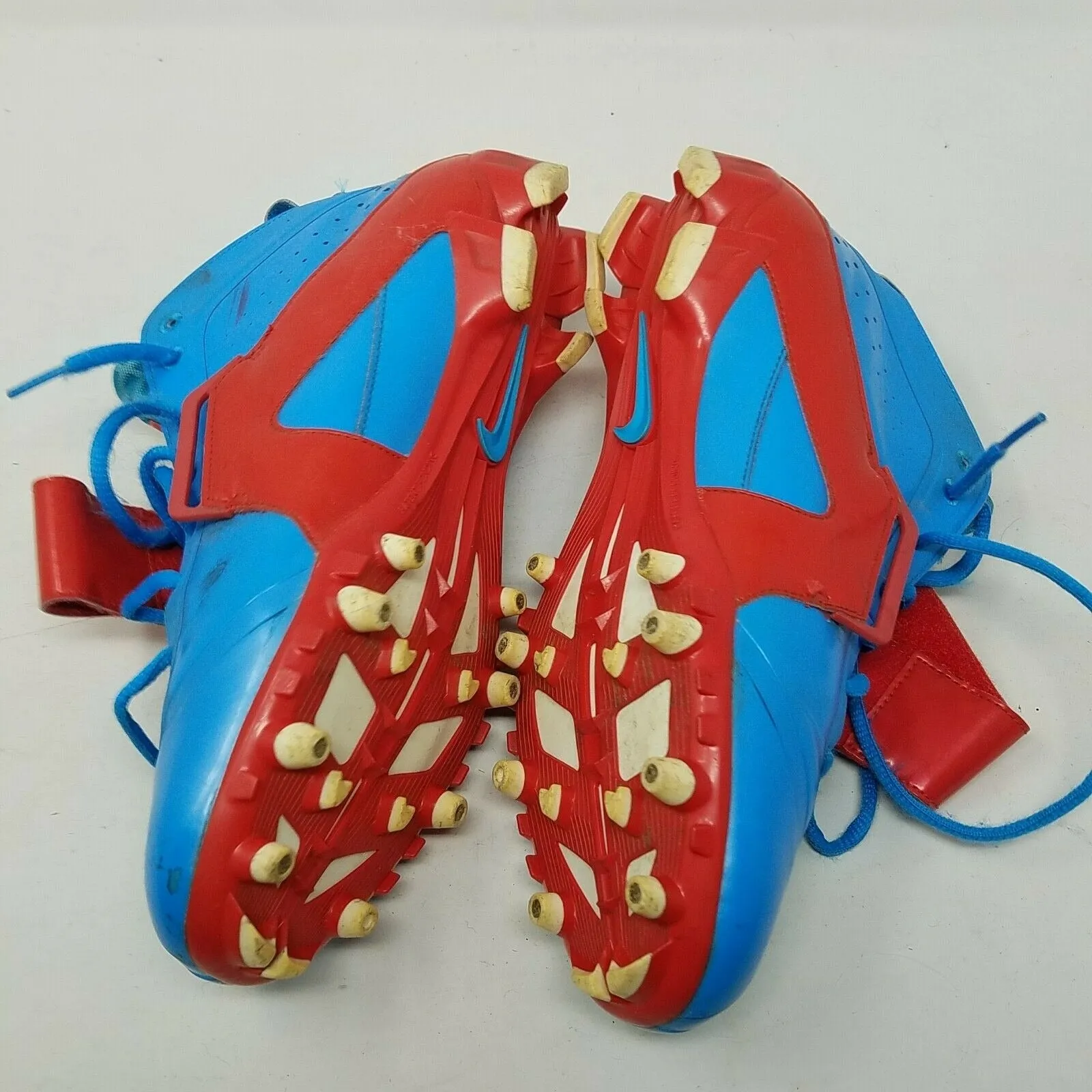 Nike Huarache 3 Lacrosse Cleats Blue Red Men's sz 10.5 469730-416 Athletic Shoes