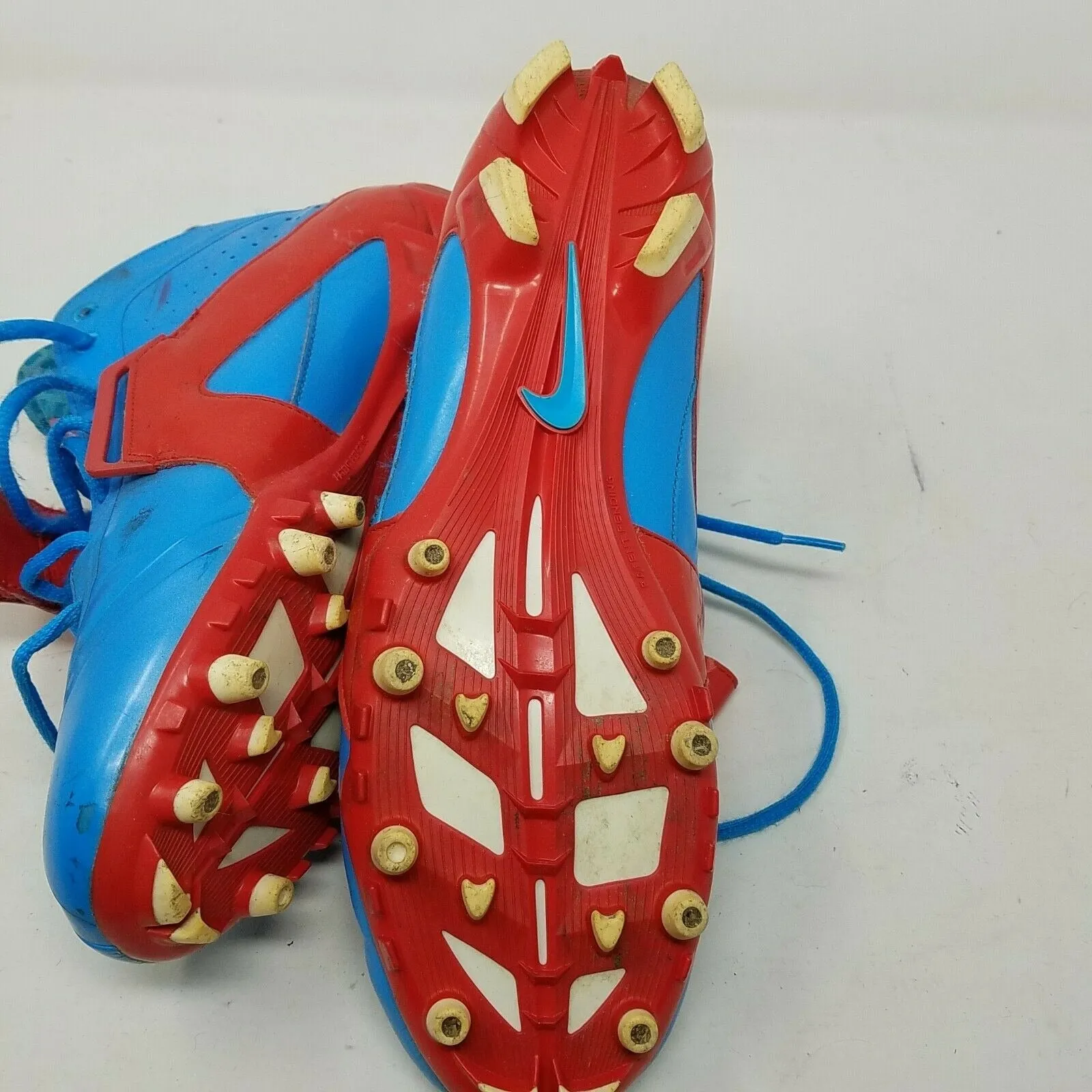 Nike Huarache 3 Lacrosse Cleats Blue Red Men's sz 10.5 469730-416 Athletic Shoes
