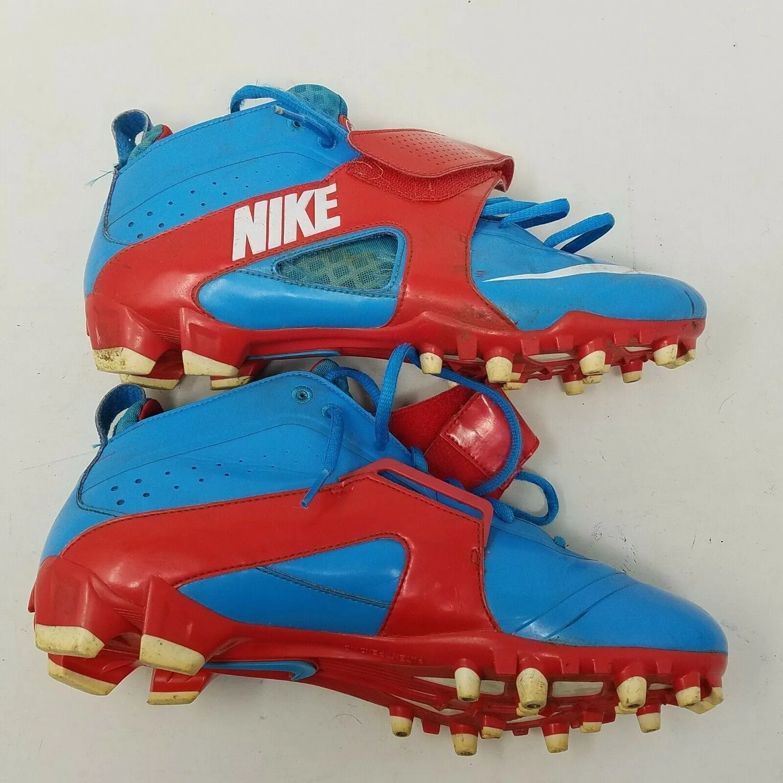 Nike Huarache 3 Lacrosse Cleats Blue Red Men's sz 10.5 469730-416 Athletic Shoes