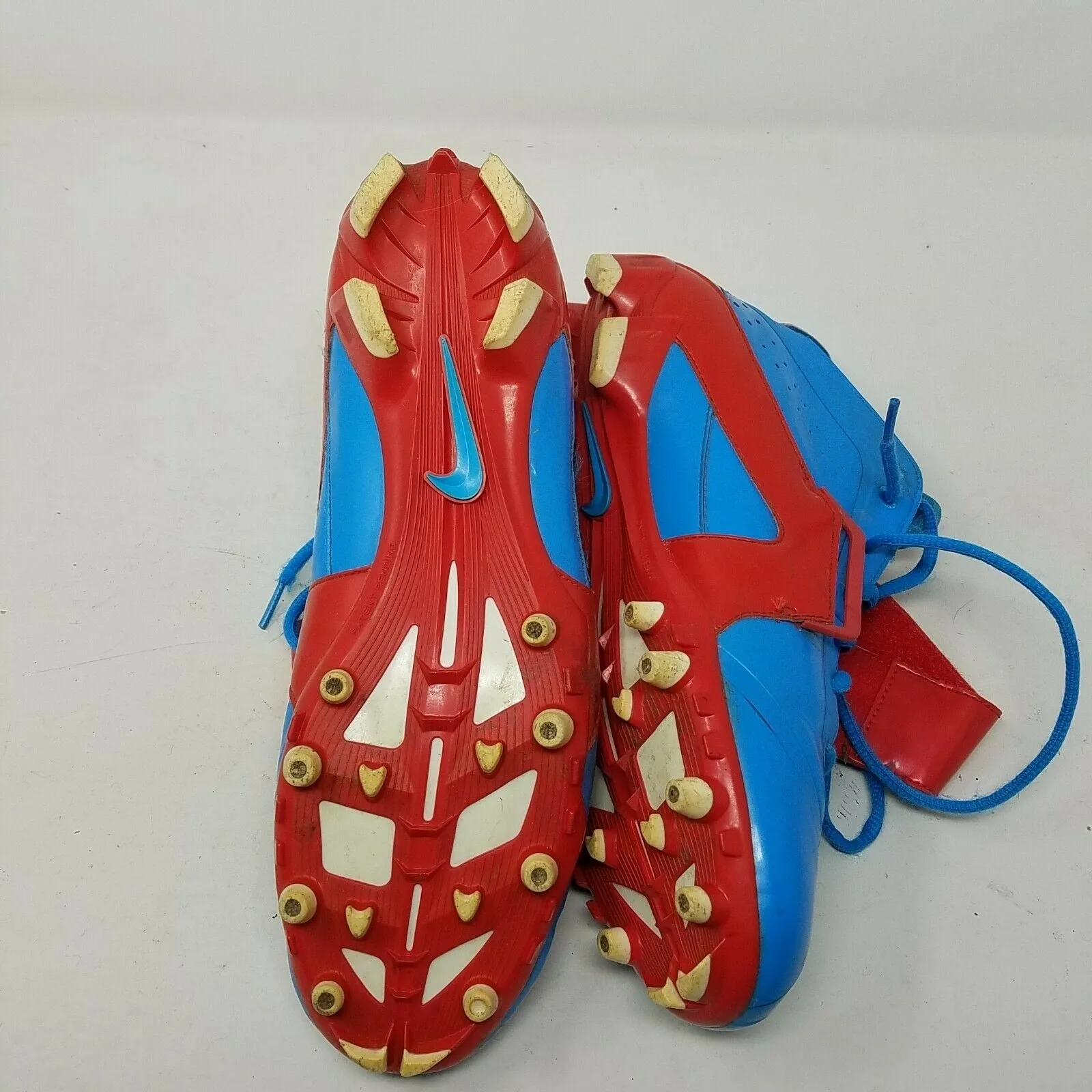 Nike Huarache 3 Lacrosse Cleats Blue Red Men's sz 10.5 469730-416 Athletic Shoes