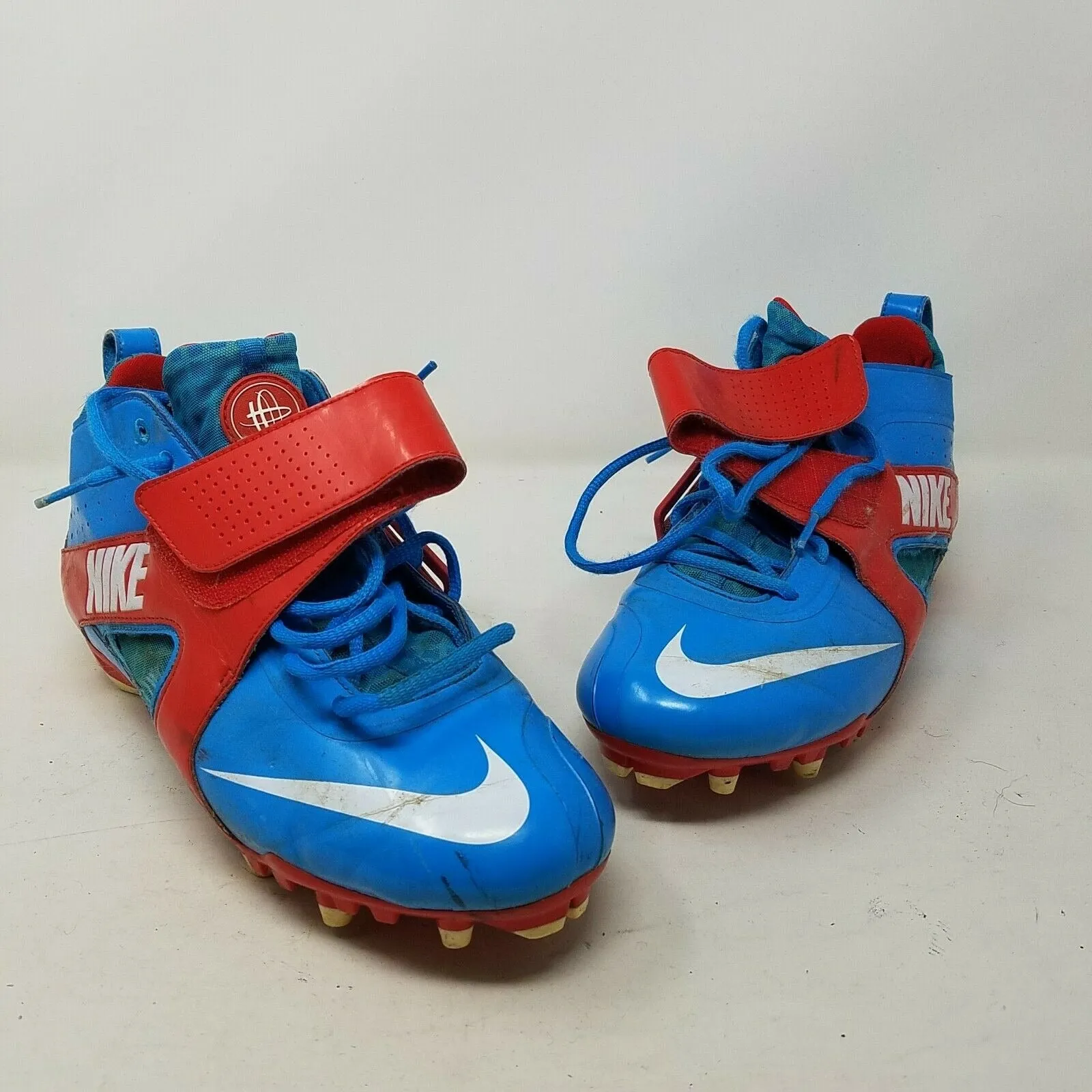 Nike Huarache 3 Lacrosse Cleats Blue Red Men's sz 10.5 469730-416 Athletic Shoes