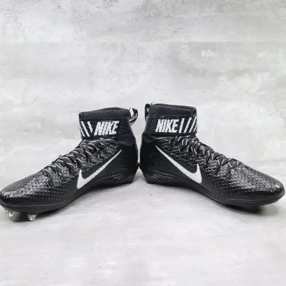 Nike Mens Lunarbeast Sz‎ 13 Black Snake Skin High Top Football Cleats 847725-011