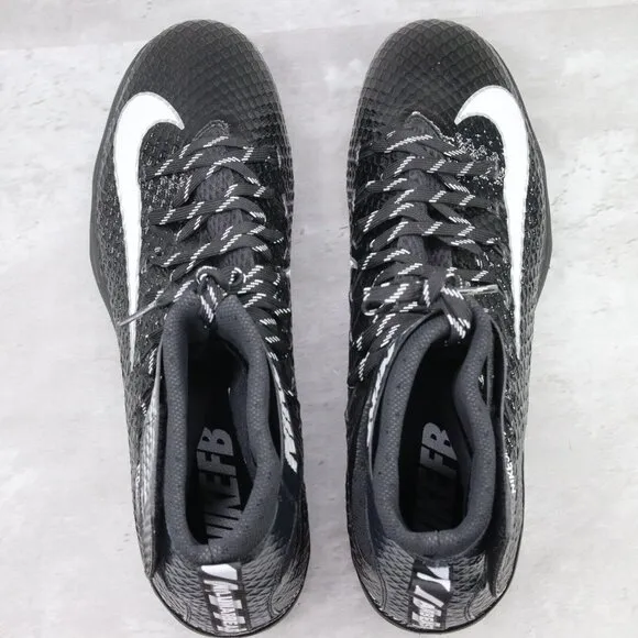 Nike Mens Lunarbeast Sz‎ 13 Black Snake Skin High Top Football Cleats 847725-011
