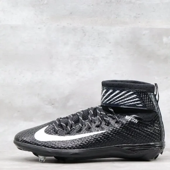 Nike Mens Lunarbeast Sz‎ 13 Black Snake Skin High Top Football Cleats 847725-011