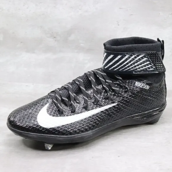Nike Mens Lunarbeast Sz‎ 13 Black Snake Skin High Top Football Cleats 847725-011