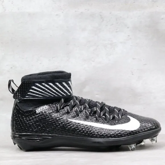 Nike Mens Lunarbeast Sz‎ 13 Black Snake Skin High Top Football Cleats 847725-011