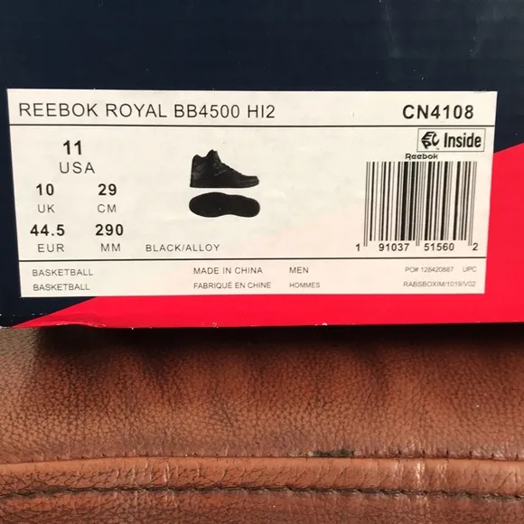 NWT REEBOK ROYAL BB4500 MENS BLACK BASKETBALL SHOES SIZE 11