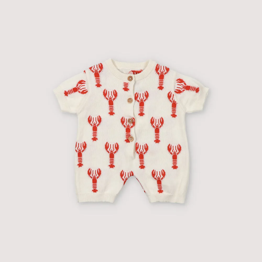 Oia Baby Romper | Lobster Motif