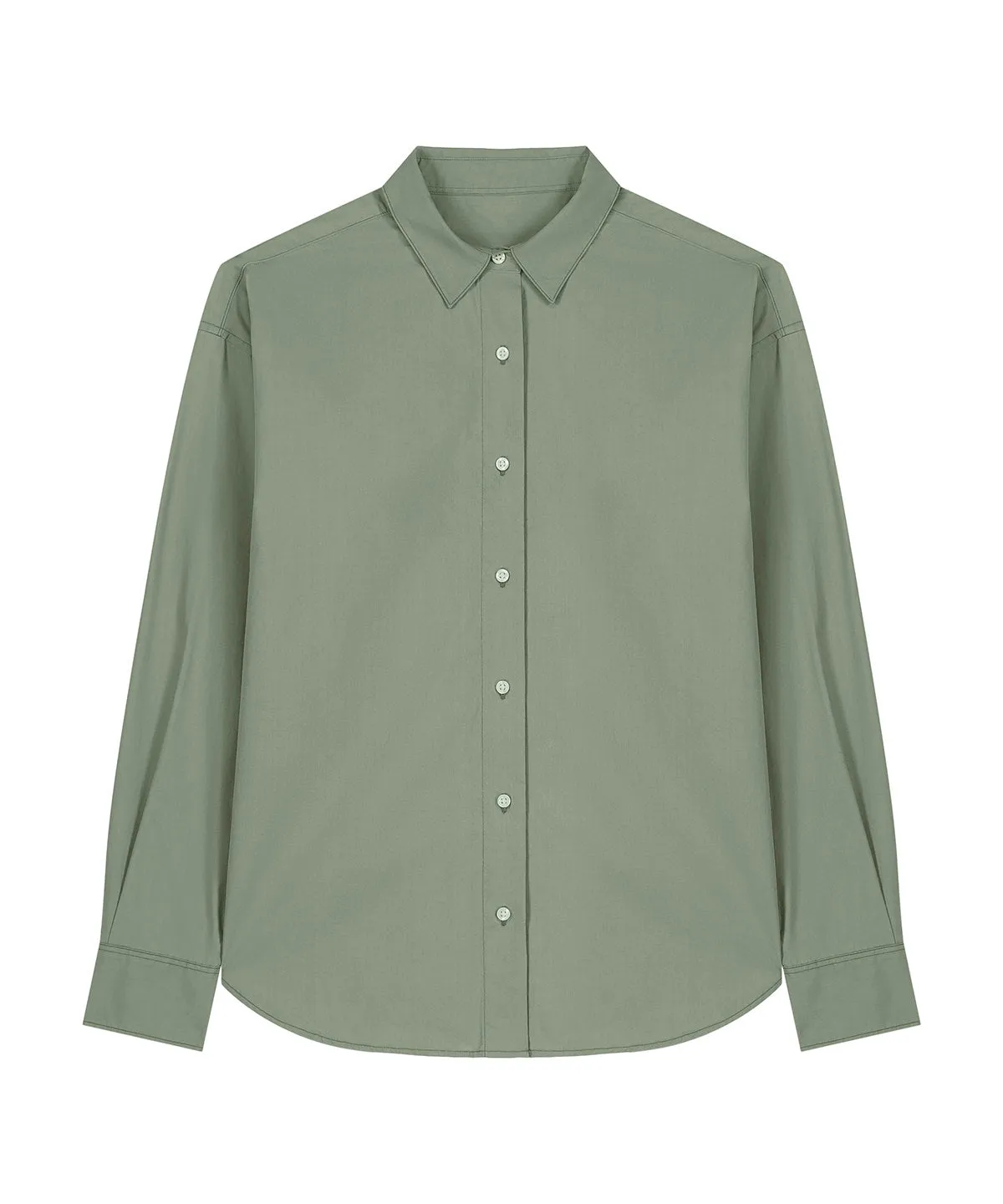 Organic Poplin Long Sleeve Shirt: Mens