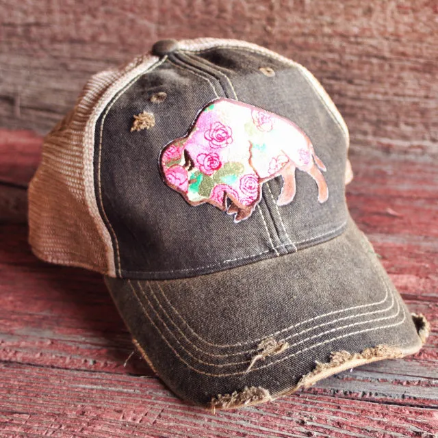 Original Cowgirl Clothing Cap: Buffalo Rose