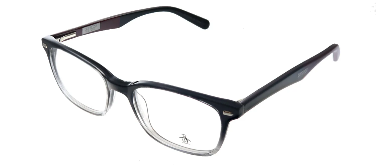 Original Penguin PE Clyde BK Rectangle Plastic Black Eyeglasses with Demo Lens