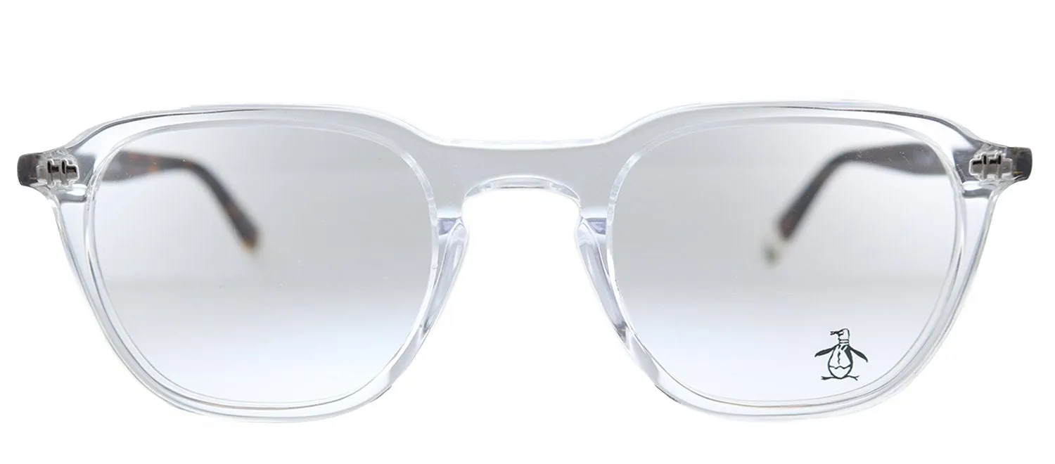 Original Penguin PE Manny CR Square Plastic Crystal Eyeglasses with Demo Lens