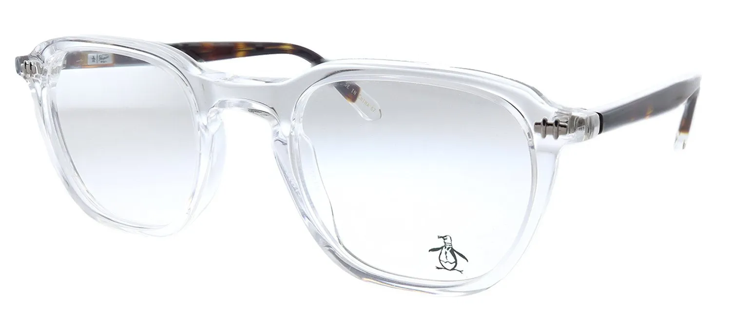 Original Penguin PE Manny CR Square Plastic Crystal Eyeglasses with Demo Lens