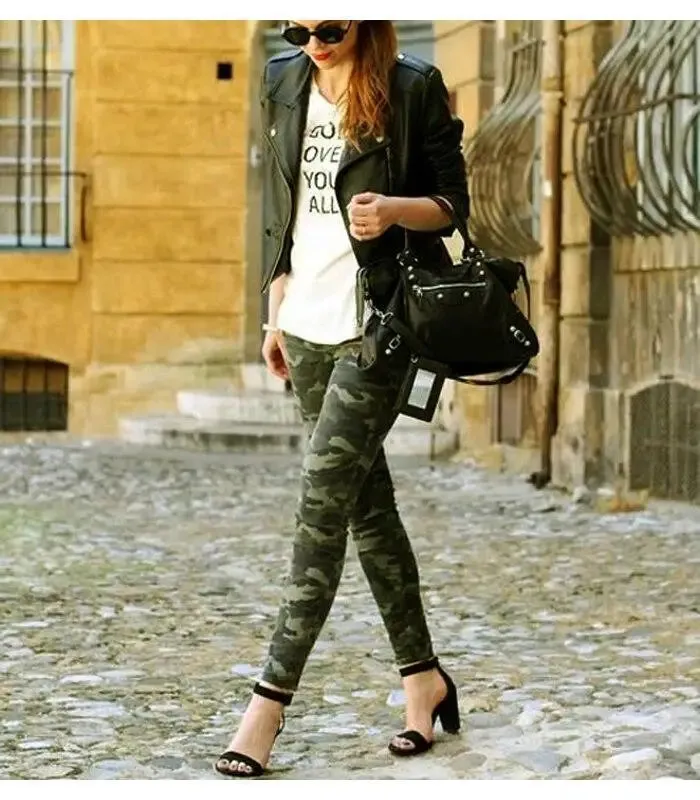 Pantalon treillis femme