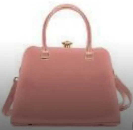 Patent Handbag with Rhinestone Closure